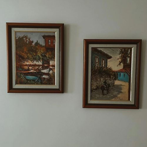 Vagan helped me hang two art pieces, and they look