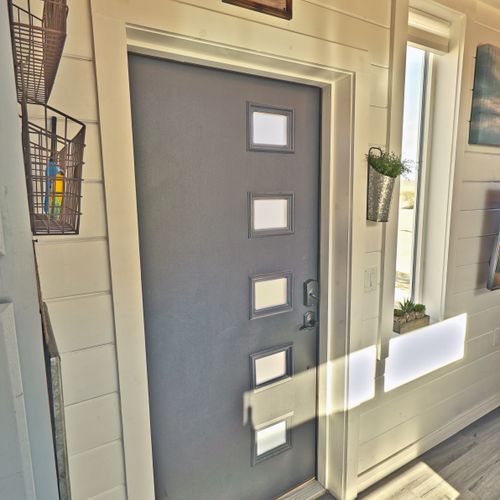 Modern entry doors. 