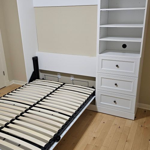 Murphy bed + side storage