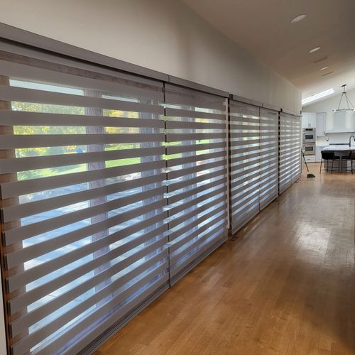 Banded (zebra) roller shades