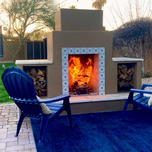 I had an idea for a fireplace in my back yard. Joe