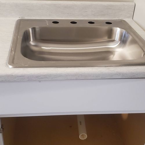 counter top & sink install