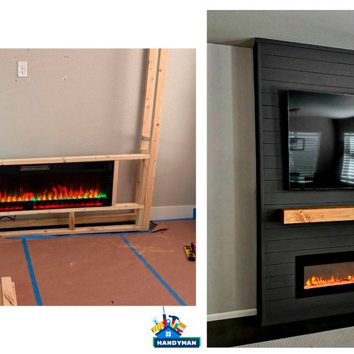 Entertainment center fireplace 