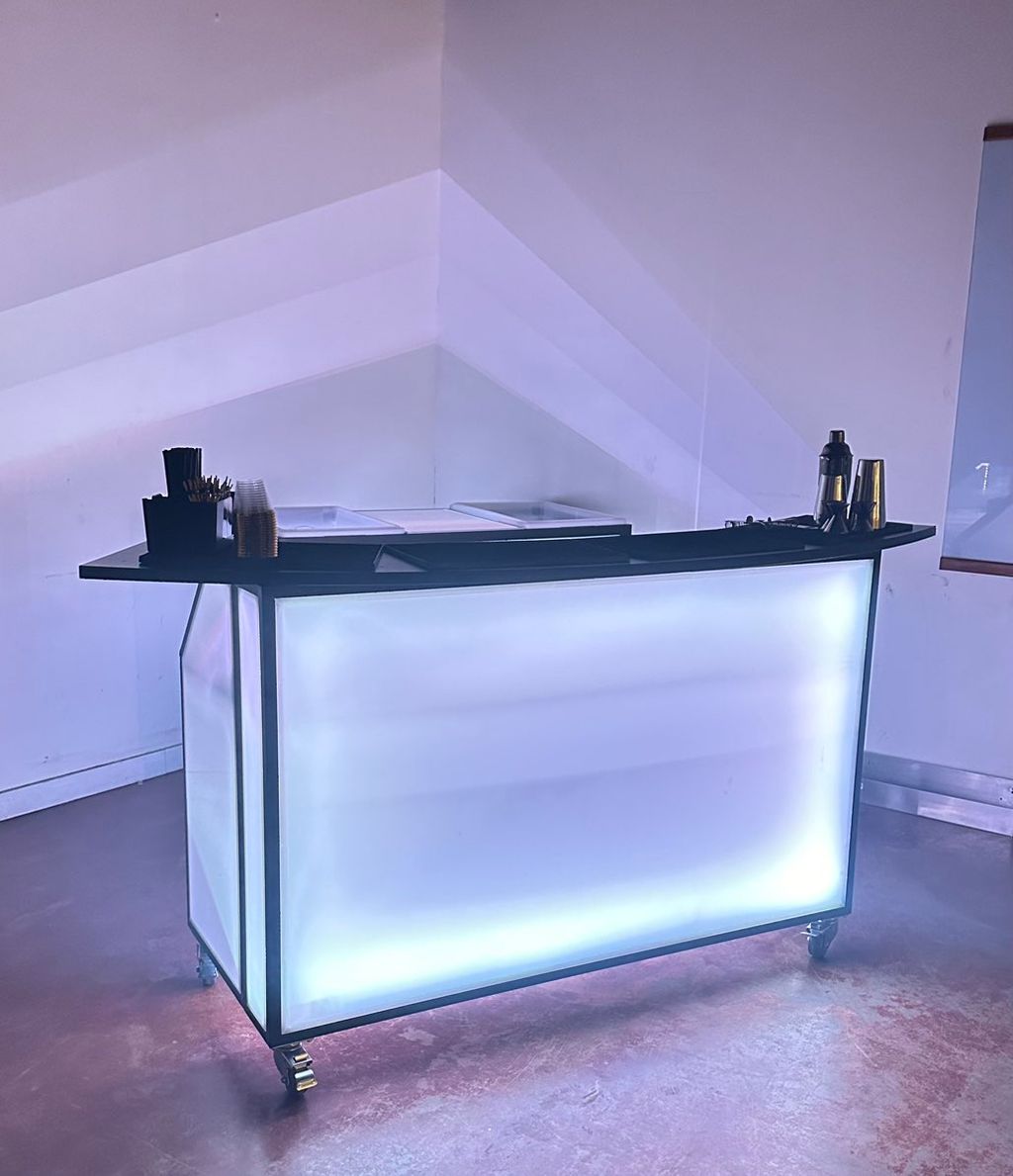 Portable Bar Rentals: LED Bar (customizable)