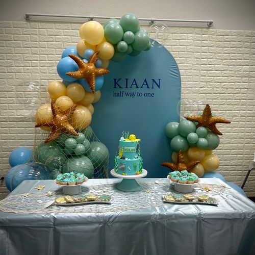 Under the sea theme backdrop