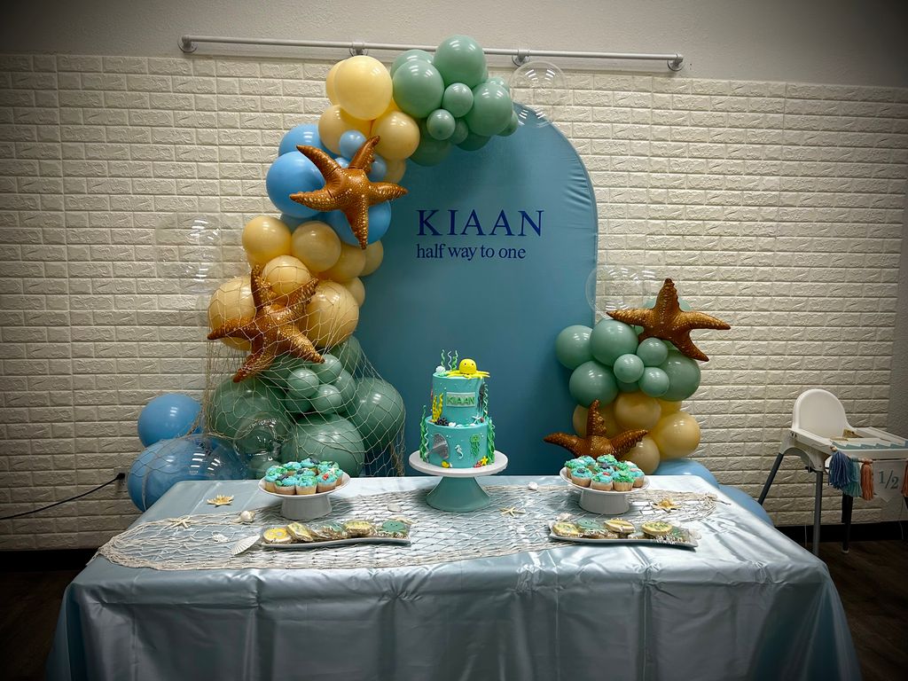 Under the sea theme backdrop