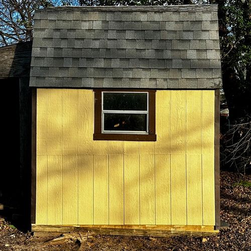 I needed a shed wall with dry rot repaired and Maj