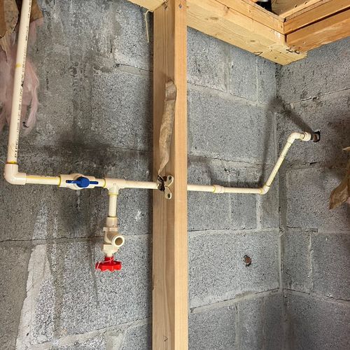 Hose bib install with boiler drain