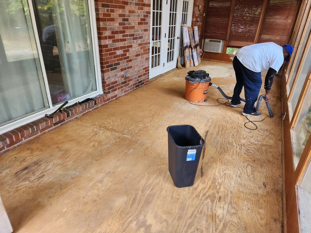 Clanton Sunroom (before/during)