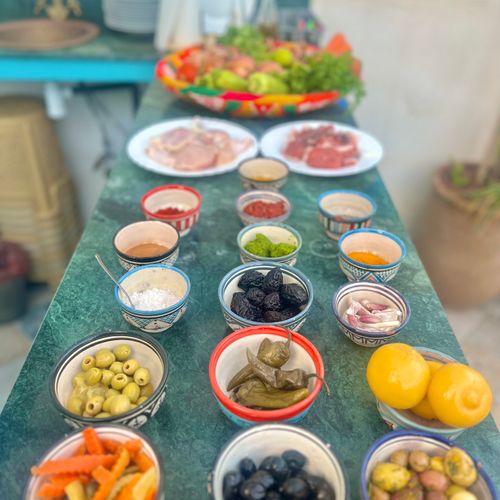 Preparing for a Moroccan Tagine-style cooking clas