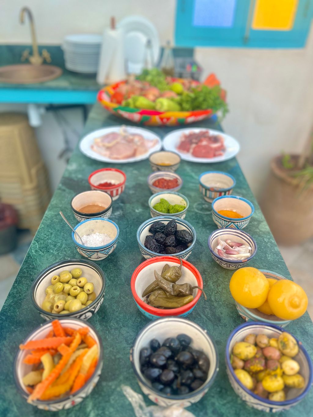 Preparing for a Moroccan Tagine-style cooking clas