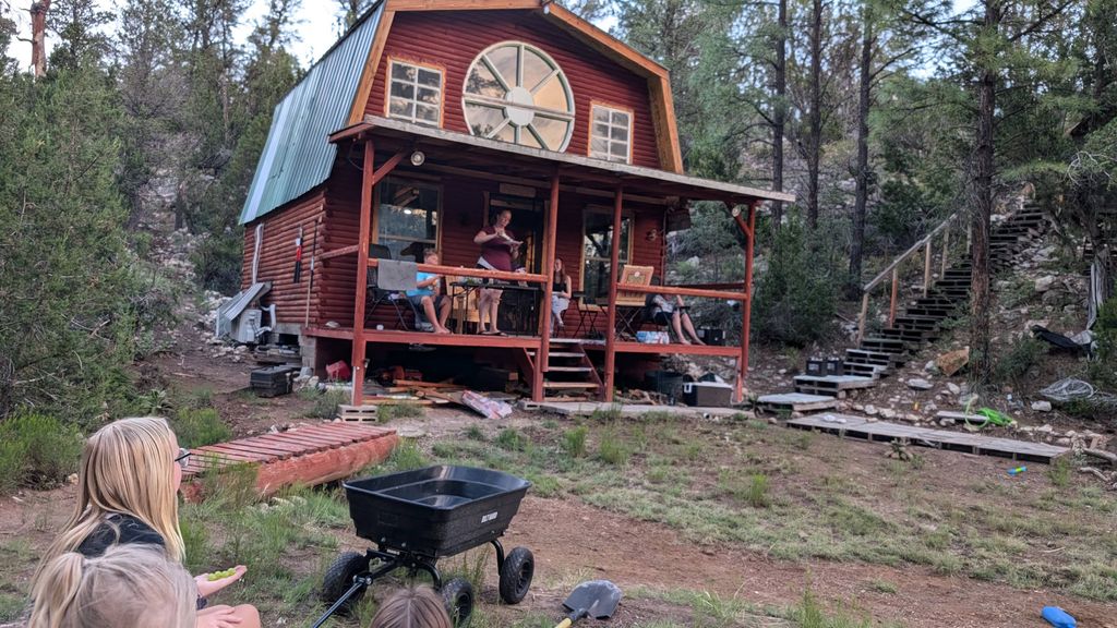 built this log cabin up north