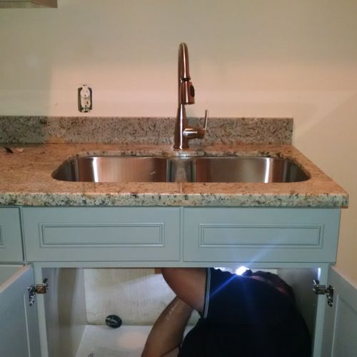 New faucet installation.