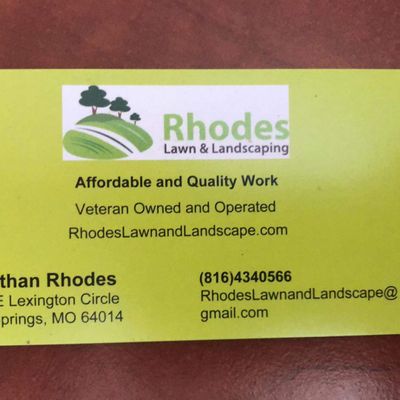 Avatar for Rhodes Lawn and Landscape LLC