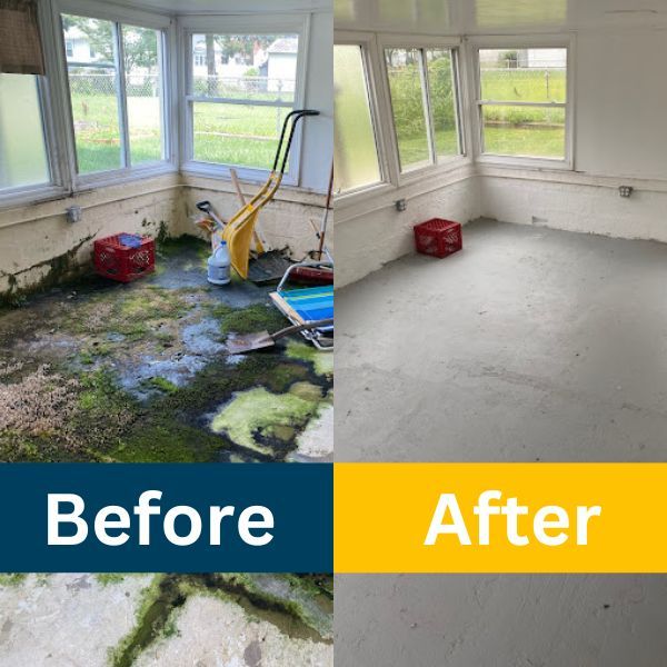 Before and After of Sunroom