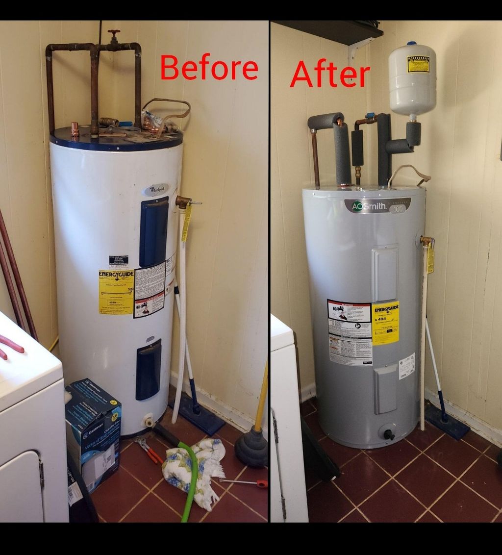 New water heater install! Satisfied customer!