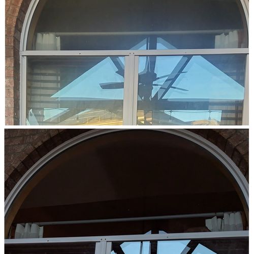 Top - Before window cleaning
Bottom- After window 