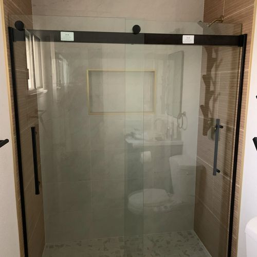 New shower doors. 