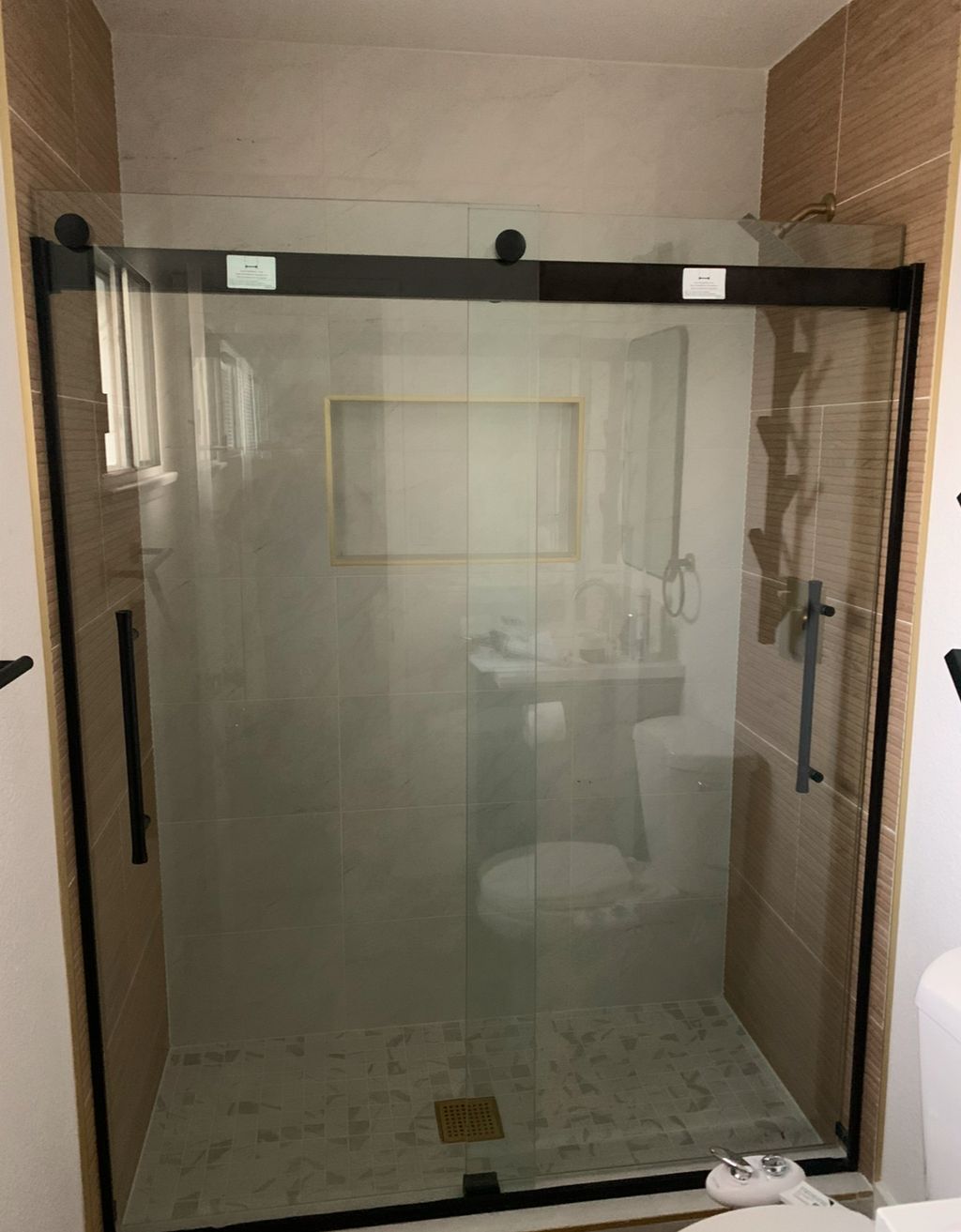 New shower doors. 