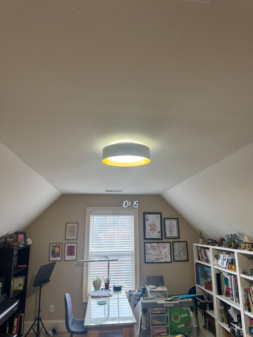 After. I changed 3 lights to this fixture