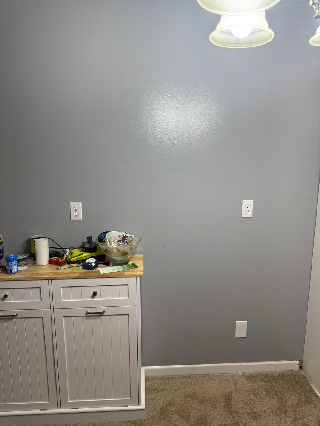 After! Customer wanted two outlets at that height 