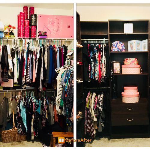 Before/After design w/ organizing