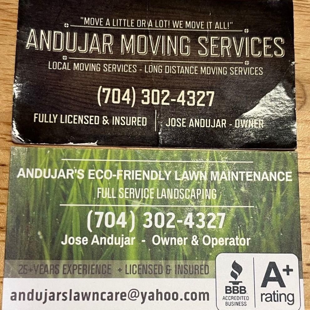 Andujar's Eco-Friendly Lawn & Moving Services