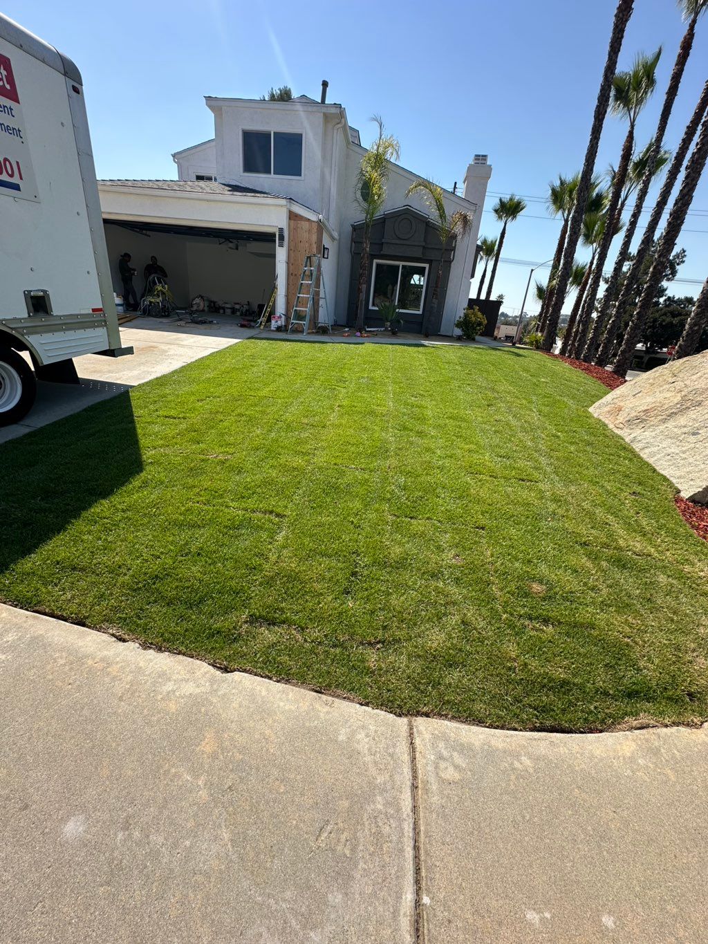 Fresh new sod for this property 