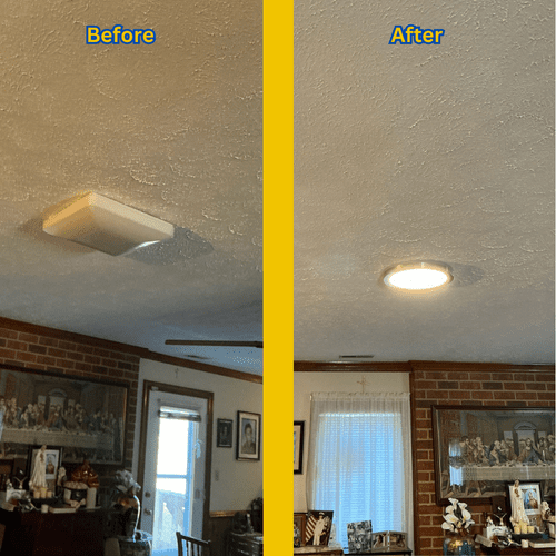 Before and After Light Replacement