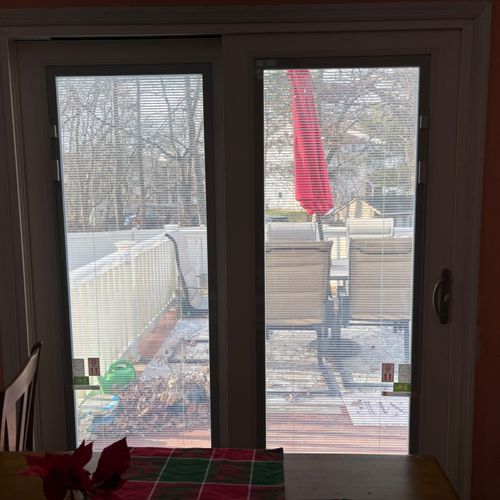 Gave a detailed estimate. Replaced sliding door wi