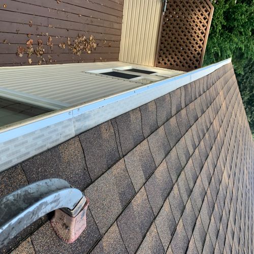 He installed a filter on the gutter, and we were s