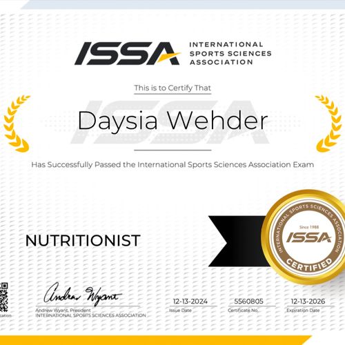 Nutritionist Certificate