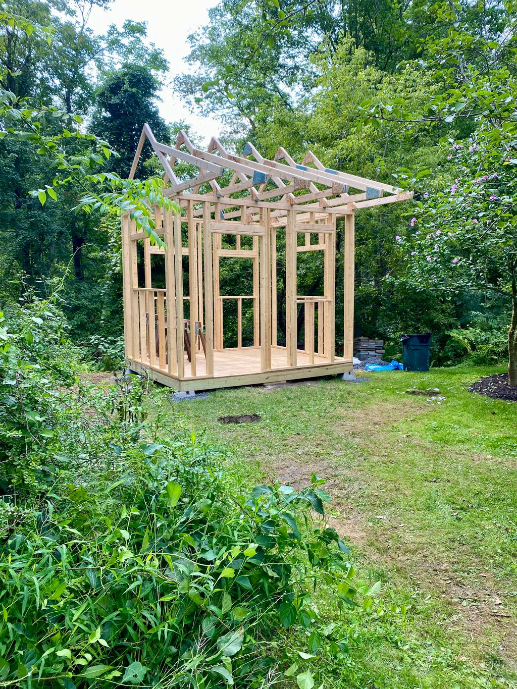 framing a custom garden shed