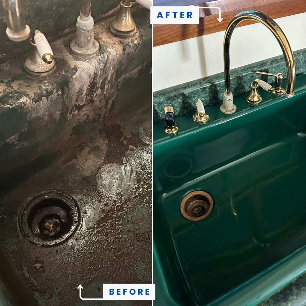 From grimy to gleaming—this sink is looking new ag