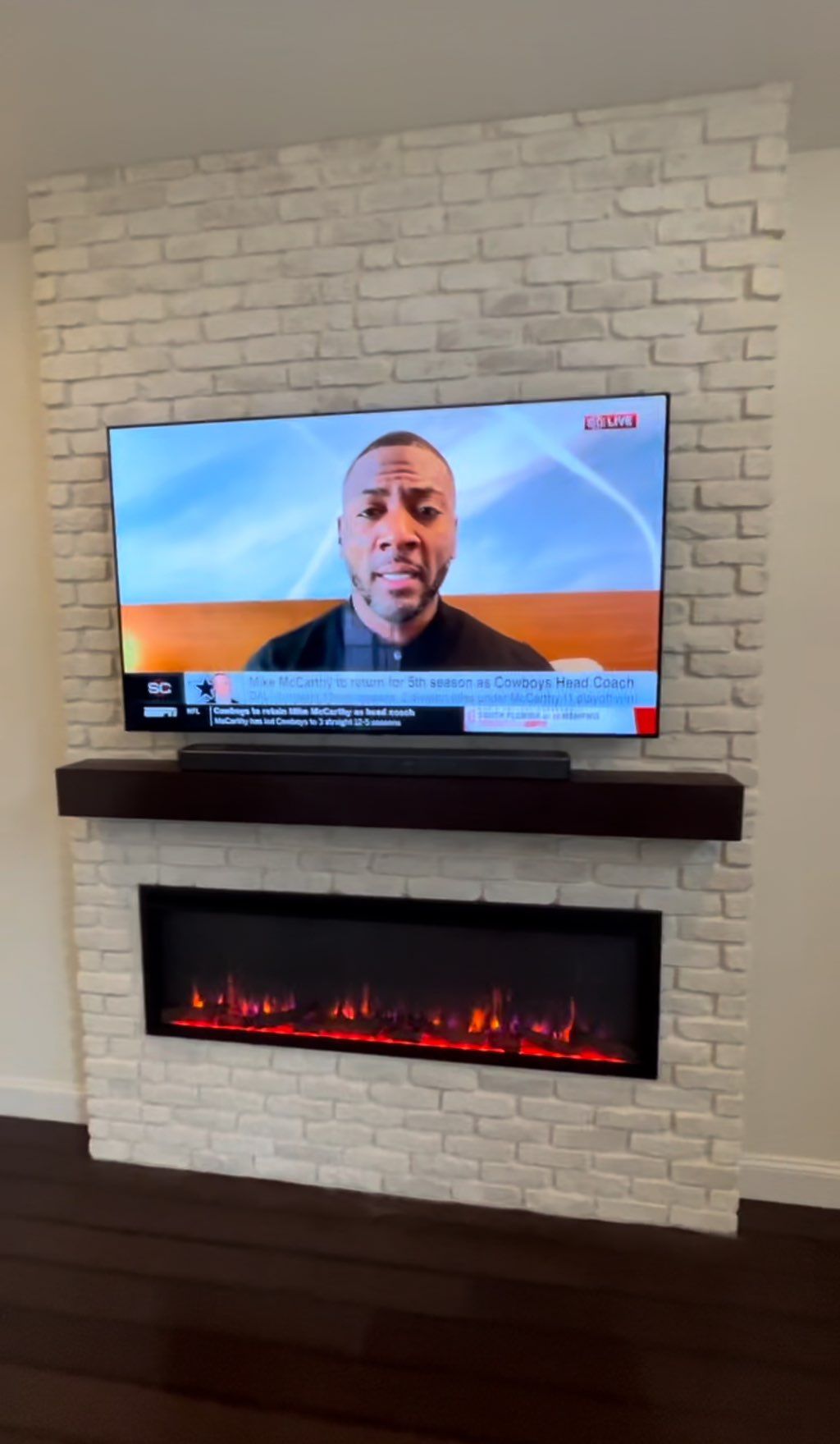 Fireplace fake wall 