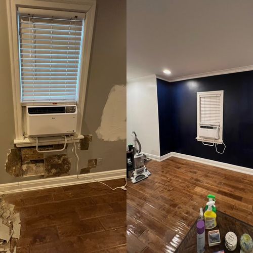 Before and after interior painting 