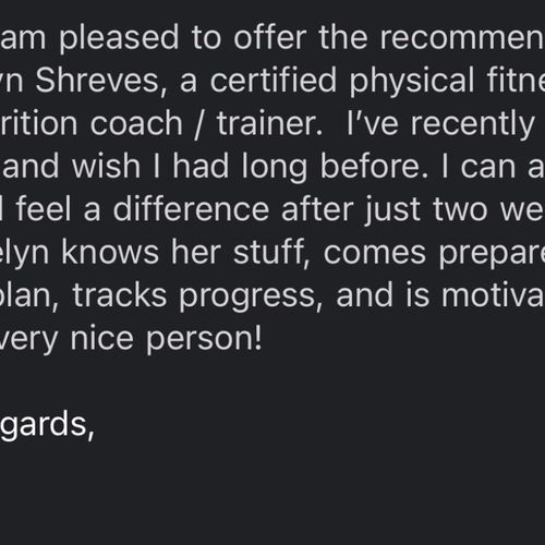 Current Client - Review after our 12th session tog