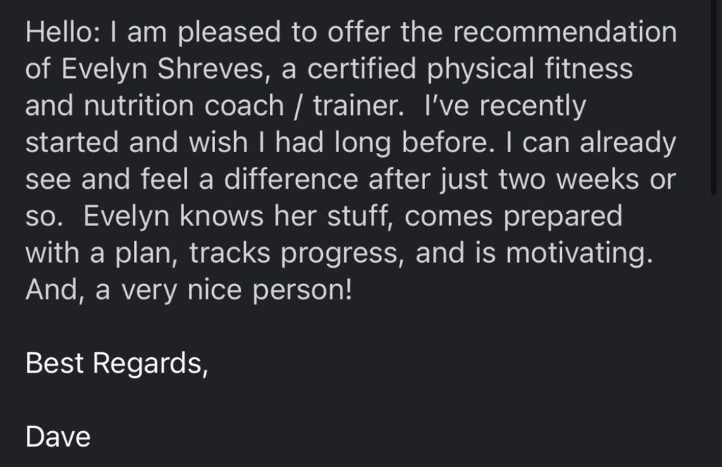 Client Review - after 1 month into our training💪