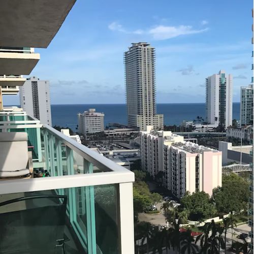 View from our Sunny Isles apartment balcony