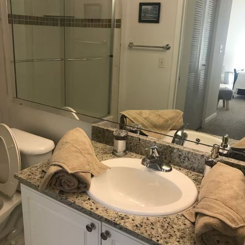 bathroom staging