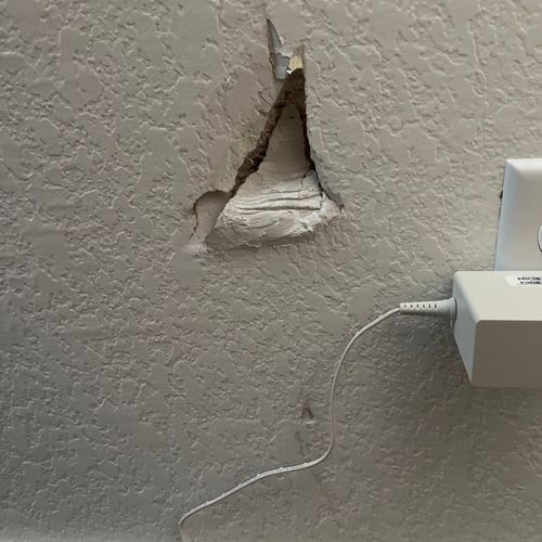 I recently had Nick patch a hole in my wall that o