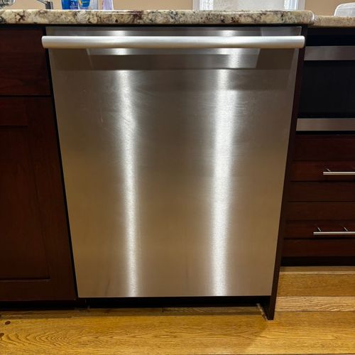 New dishwasher install