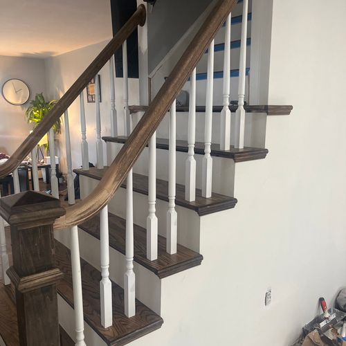 Great work finishing balusters!