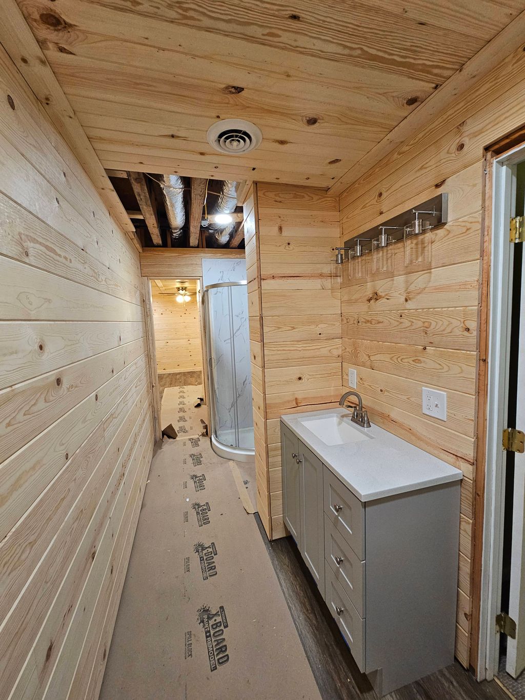 Bathroom, from stud walls to ready for use.