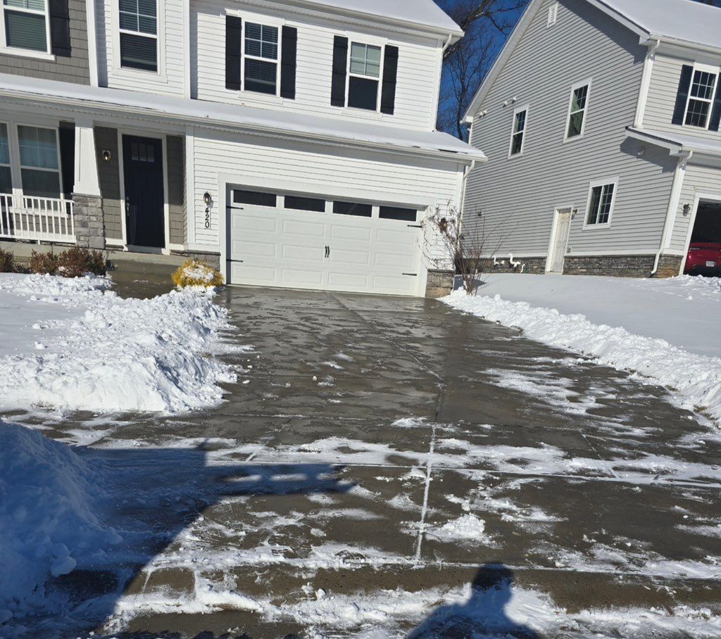 Hired to clear snow from my driveway and walkways.