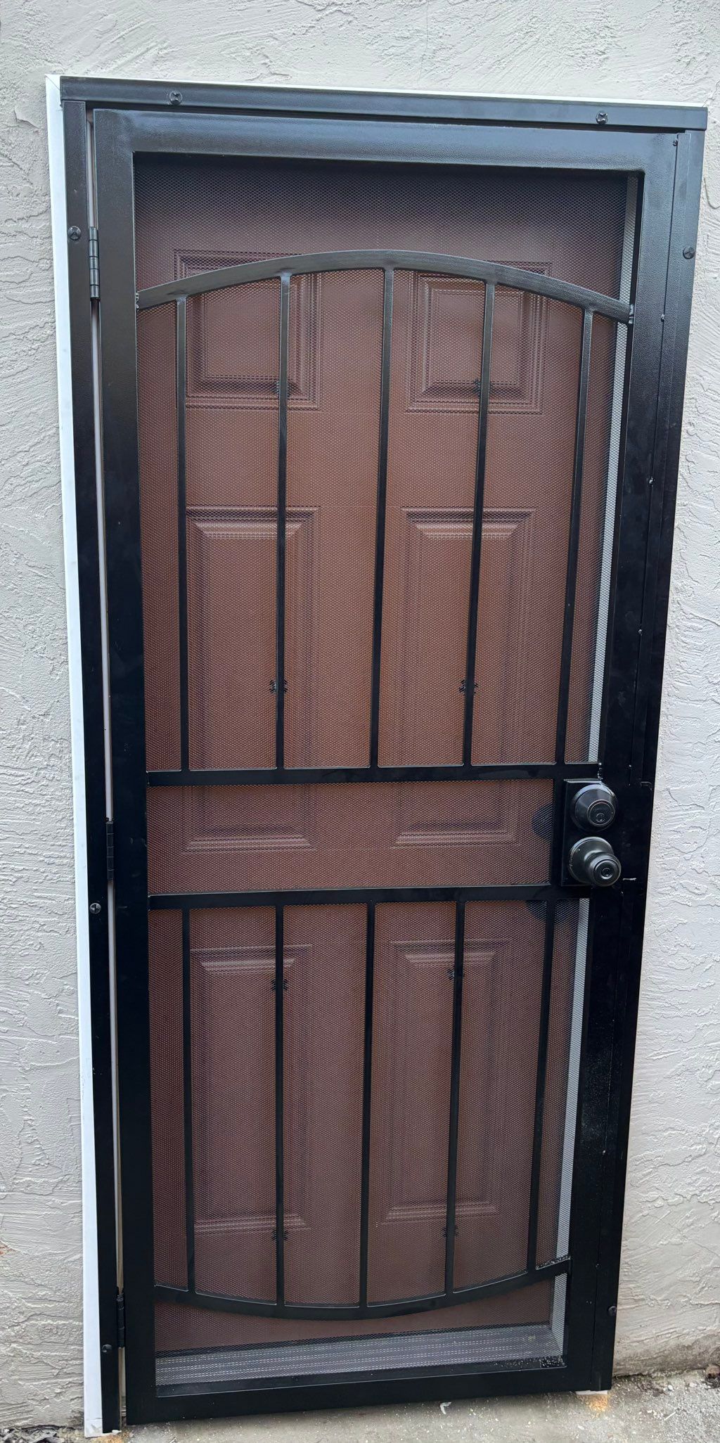 6 Panel Fiberglass Door with Deluxe Security Door 