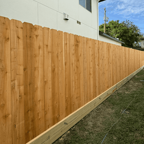 7' Western Red Cedar Fence