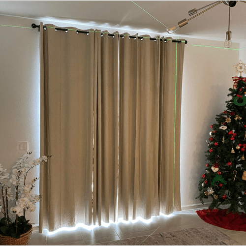 Hanging Curtains with Laser Alignment