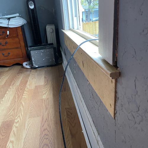 Replaced rotted window sill