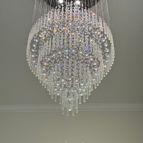 High ceiling chandelier 